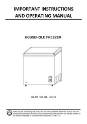 Haier HC-160 Important Instructions And Operating Manual