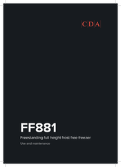 CDA FF881 Use And Maintenance