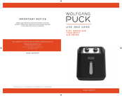 Wolfgang Puck SWPAF85 Use And Care Manual