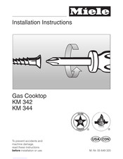 Miele KM 342 G Installation Instructions Manual