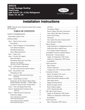 Carrier 50KCQ Installation Instructions Manual