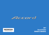 Honda Accord Sedan 2017 Owner's Manual