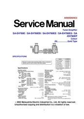 Technics SA-EH780E Service Manual