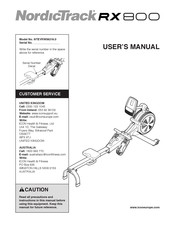 Nordictrack RX 800 User Manual