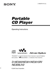 Sony WALKMAN D-NE309LIVE2 Operating Instructions Manual