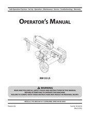 MTD RM 33 LS Operator's Manual