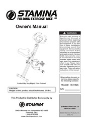 Stamina 15-0182A Owner's Manual