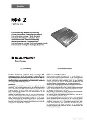 Bosch BLAUPUNKT MPA 2 Operating Instructions Manual
