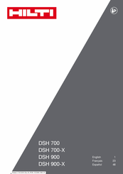 Hilti DSH 700 Manual