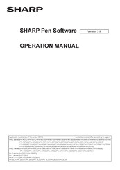 Sharp PN-L703W Operation Manual