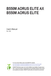 Gigabyte B550M AORUS ELITE AX User Manual