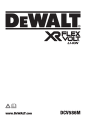 DeWalt DCV586 Original Instructions Manual