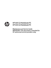 HP 645 G3 Maintenance And Service Manual