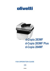Olivetti d-Copia 283MF Operation Manual