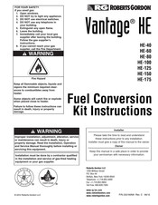 Roberts Gorden Vantage HE-80 Instructions Manual