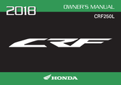 Honda CRF250LA 2018 Owner's Manual
