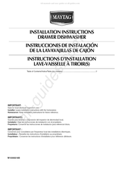 Maytag W10300218B Installation Instructions Manual
