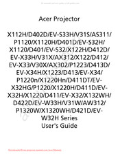 Acer X122H User Manual