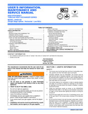 York AHS8 UH Series User's Information, Maintenance And Service Manual