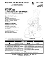 Graco ultra 750 Instructions-Parts List Manual