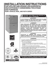 Rheem RGRK-12ERAJS Series Installation Instructions Manual
