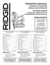RIDGID R09890VN Operator's Manual