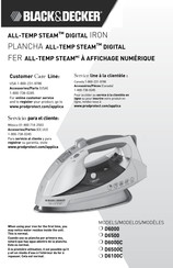 Black & Decker ALL-TEMP STEAM D6500 Use And Care Book Manual