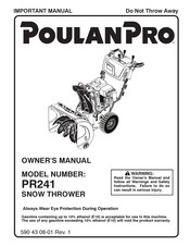 Poulan Pro and PR241 Owner's Manual