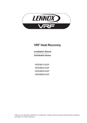 Lennox VERDB01C432P Installation Manual
