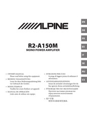 Alpine R2-A150M Owner's Manual