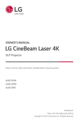 LG CineBeam Al ThinQ AU810PB Owner's Manual