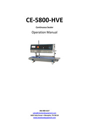 Cleveland CE-5800-HVE Operation Manual