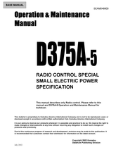 Komatsu D375A-5 Operation & Maintenance Manual