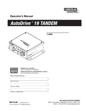 Lincoln Electric AutoDrive 19 TANDEM Operator's Manual