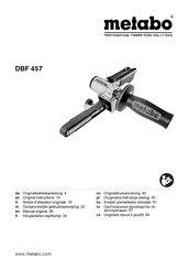Metabo DBF 457 Original Instructions Manual