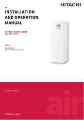 Hitachi RWD-3.0RW2E-220S-K Installation And Operation Manual