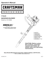Craftsman INCREDI.PULL 316.794802 Operator's Manual