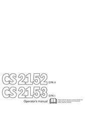 Jonsered CS 2152 EPA II Operator's Manual