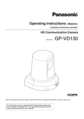 Panasonic GP-VD130 Operating Instructions Manual