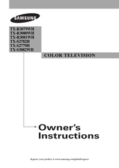 Samsung TX-S2782H Owner's Instructions Manual
