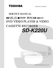 Toshiba SD-K220U Service Manual