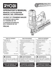 Ryobi PBL345 Operator's Manual