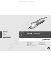 Bosch Professional GSZ 160 Original Instructions Manual