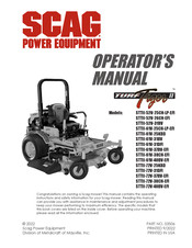 Scag Power Equipment STTII-72V-31DFI Operator's Manual