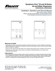 Follett Symphony Plus 25 series Installation, Operation And Service Manual