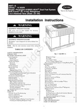 Carrier Infinity 48XT A Series Installation Instructions Manual