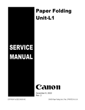 Canon Puncher Unit-L1 Service Manual