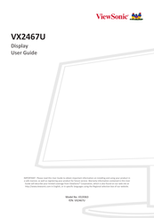 ViewSonic VX2467u User Manual