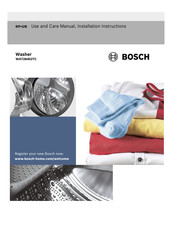 Bosch WAT28402TC Installation Instructions Manual