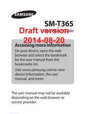 Samsung SM-T365 Quick Manual
